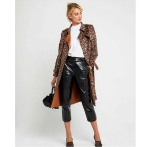 COPY - Few Moda Animal Print Leopard Print Trench Coat Size S
